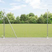 vidaXL Euro Staket med 7 Flangade Stänger 1.6x10 m Galvaniserat Stål