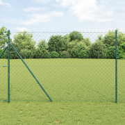 vidaXL Kedjestaket Set om 2 Grön Galvaniserat stål 1.5 x 25 m Hållbart