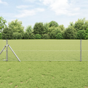 vidaXL svetsat maskaberg med 7 stolpar 0.4x10 m galvaniserat stål
