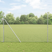 vidaXL Svetsat Trådgärd med 13 Stänger 1.5x50 m Galvaniserat Stål