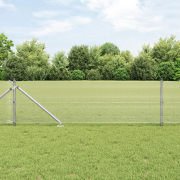 vidaXL Svetsat Trådstaket med 13 Spikposter 0,4 x 50 m Galvaniserat St...