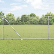 vidaXL Svetsad stängsel med 13 spikpinnar 1.4x50 m Galvaniserad stål