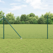 vidaXL Svetsat Trådstängsel med 13 Spikposter Grön 1.2x50 m Stål
