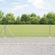 vidaXL Staketstolpe Set 2-pack Galvaniserat stål 10 x 0.5 m