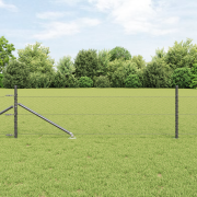 vidaXL Hexagon Stängsel Grå 0.8x10 m Stål