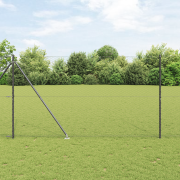 vidaXL Hexagonstängsel Grå 1,5x10 m Stål