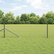 vidaXL Hexagon Stängsel Grå 0,8x25 m Stål