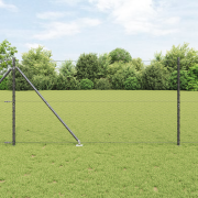 vidaXL Hexagonstängsel Grå 1.4x50 m Stål