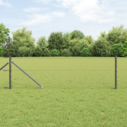 vidaXL Hexagon Stängsel Grå 0.6x100 m Stål