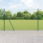 vidaXL Stängselset 2-pack Grön Metall 25 x 1.5 m Hållbar Stängselset