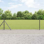 vidaXL Hexagon stängsel Grå 0.6x10 m Stål