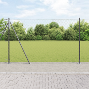 vidaXL Hexagon Stängsel Grå 1.5x50 m Stål