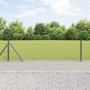 vidaXL Hexagonstaket Grått 0.5x100 m Stål
