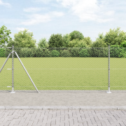 vidaXL Staket Set Set om 2 Galvaniserat stål 25 x 1 m nät Hållbar