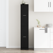 vidaXL Apotekarskåp Svart Ek 30x41x174.5 cm Konstruerat Trä