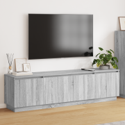 vidaXL TV-skåp med LED Grå Sonoma 180x38x49 cm Konstruerat trä