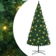 vidaXL Förbelyst julträd 400 cm Grön