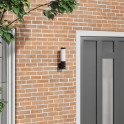 vidaXL Utomhusvägglampa med sensor Svart Rostfritt Stål IP44