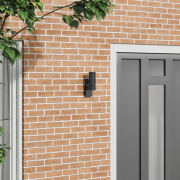 vidaXL Utomhusvägglampa Svart Rostfritt Stål IP44