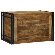 vidaXL Förvaringslåda 80x50x50 cm Solid Grovt Mangoträ
