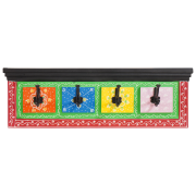 vidaXL Väggmonterat Krokställ med 4 Krokar 80x25x2 cm Solid Trä Mango ...