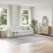 vidaXL Shaggy Mat med Latex Bakgrund Grå 240x340 cm