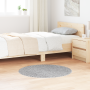 vidaXL Fluffig Matta med Latexbakgrund Grå ø90 cm