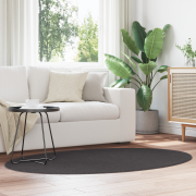 vidaXL Matta "HUARTE" Antracit 120x170 cm Oval