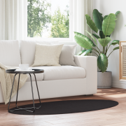 vidaXL Matta "HUARTE" Svart 80x150 cm Oval