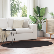 vidaXL Matta "HUARTE" Svart 120x170 cm Oval