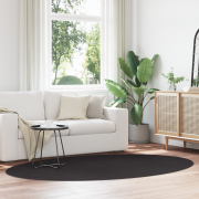 vidaXL Matta "HUARTE" Svart 160x230 cm Oval