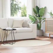 vidaXL Områdesmatta Grädde 120x170 cm Polyester Antiskrid