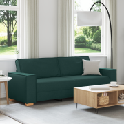 vidaXL 3-sitssoffa Mörkgrön 180 cm Tyg