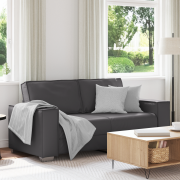 vidaXL Tvåsitssoffa Grå 140 cm Konstläder