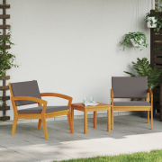 vidaXL Trädgårdsstolar 2 st 59,5x70,5x72,5 cm Massivt akaciaträ