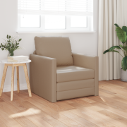 vidaXL Skrivbordssoffa 2-i-1 Cappuccino 74x77x81 cm Konstläder