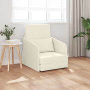 vidaXL Golvsoffa-säng 2-i-1 Grädde 65x80x83 cm Sammet