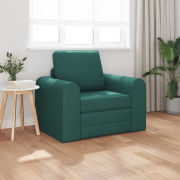 vidaXL Golvsäng 2-i-1 Mörkgrön 98x71x83 cm Tyg