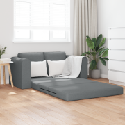 vidaXL Floor Sofa Bed 2-i-1 Mörkgrå 148x71x83 cm Tyg