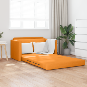 vidaXL Golvsoffa 2-i-1 Mörkgul 124x71x78 cm Tyg