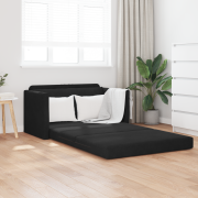 vidaXL Golvsängsoffa 2-i-1 Svart 124x204x61 cm Sammet