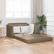 vidaXL Golvsoffa 2-i-1 Cappuccino 124x71x78 cm Konstläder