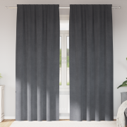 vidaXL Blackout Gardiner med Top Tape 2 st Super Ljusgrå Sammet