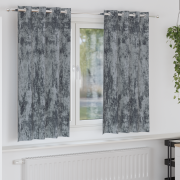 vidaXL Ögla Gardiner Silvrig Grå Polyester 140 x 175 cm
