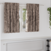 vidaXL Sammetsgardiner 2 delar med öglor Kappuccino 140x140 cm