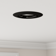 vidaXL Inbyggda Spotlights 6 st Rund GU10 Svart Ø90 mm Stål