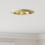 vidaXL Inbyggda Spotlights 6 st Runda GU10 Guld Ø90 mm Stål