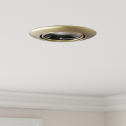 vidaXL Inbyggda Spotlights 24 st Rund GU10 Mässing Ø90 mm Stål