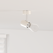 vidaXL takspottlampa 1-vägs justerbar i borstat nickel E27