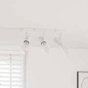 vidaXL takspotlight 3-vägs justerbar vit E27
